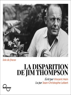 cover image of La Disparition de Jim Thompson